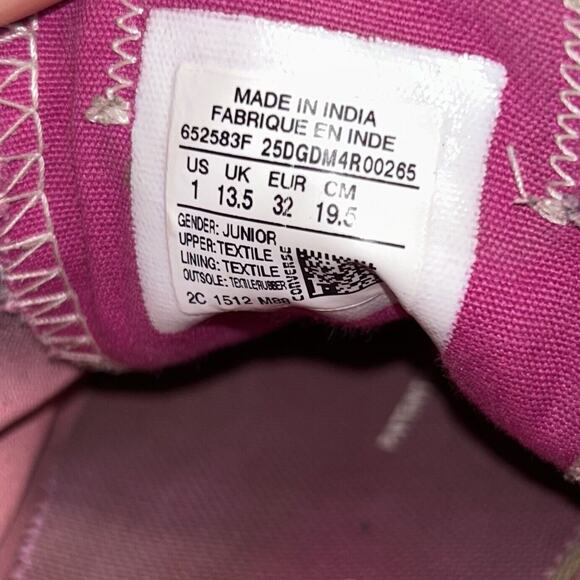 Juniors Youth US Size 1 Converse Double Tongue 652583F Pink Sneaker Shoes - Picture 11 of 13